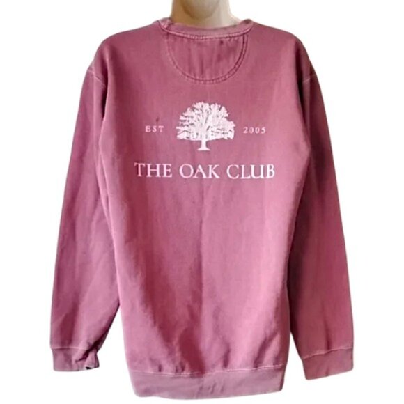 Comfort Colors Tops - Comfort Colors The Oak Club Sweatshirt S Dusty Red Dark Mauve